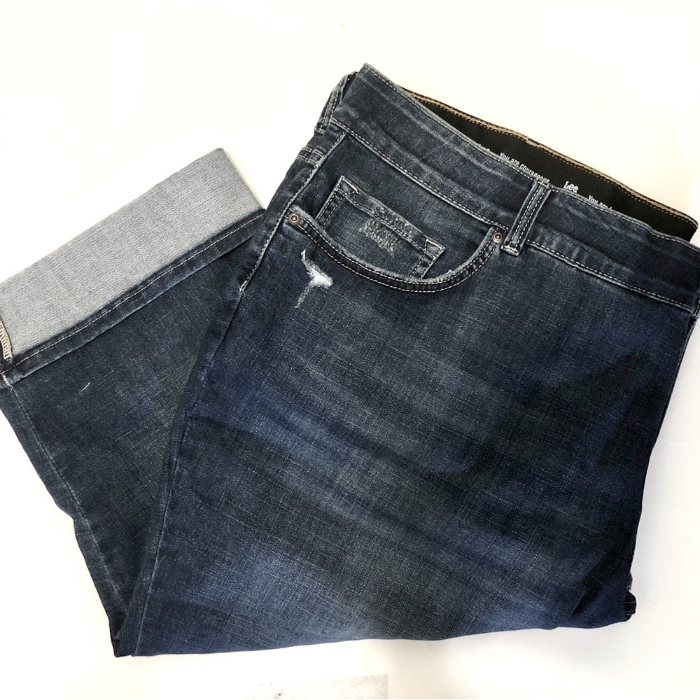 Lee Riders Distressed Indigo Size 24W Jeans